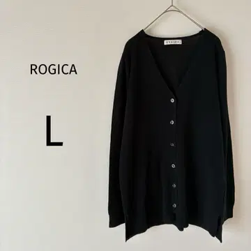 ROGICA 니트 가디건 긴팔 V넥 냉방병 예방 무지 심플 L