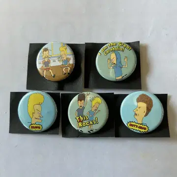 BEAVIS&JACKBUTT-HEAD 비바스 & 밧헤드 캔뱃지 5개 세트