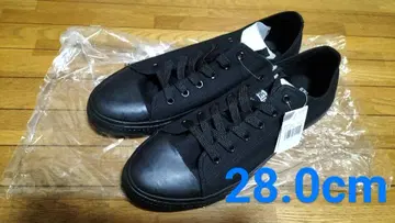 택 포함 미사용 새상품 스니커즈 올블랙 블랙 컨버스풍 28.0cm