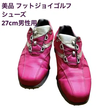 풋조이 27cm 남성용 핑크 골프 스파이크 슈즈 새상품급