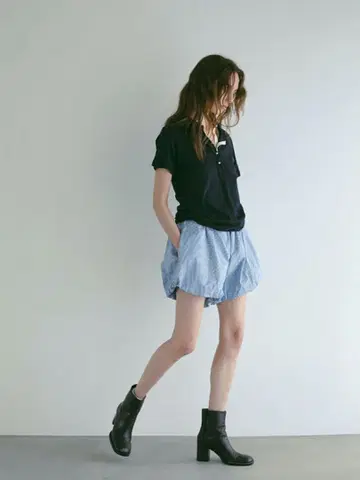 etre tokyo 스트라이프 벌룬 숏 팬츠