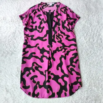 다이앤 폰 파스텐버그 실크 튜닉 원피스 핑크 DVF