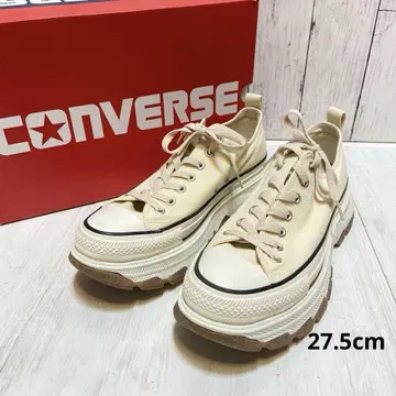 새상품급 컨버스 트렉 웨이브 버터 화이트 통굽 스니커즈 27.5cm