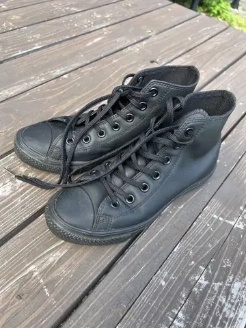 CONVERSE 블랙 하이컷 레인 슈즈 24.0cm