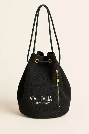 VIVI ITALIA 비비 이탈리아 복조리 숄더백 골드 금장 장식