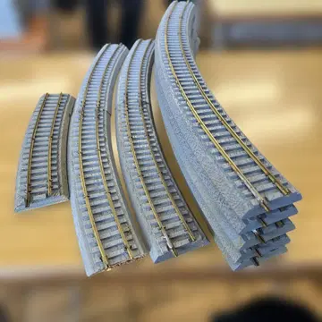 HO 게이지 커브 레일 세트 R=710mm 5개 하프 5개