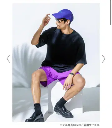 FORME 히가시하라 아키 남성용 숏 팬츠 퍼플 M