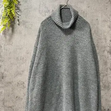 밴야드 스톰 터틀넥 인터넷 스웨터 울 혼방 롱 기장 버튼