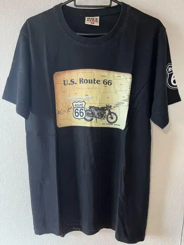 U.S. Route 66 블랙 티셔츠 HOT BASIC