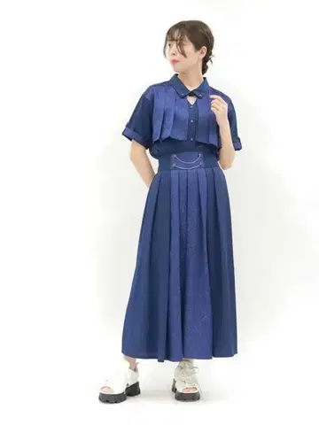 axes femme 자카드 네이비 셋업