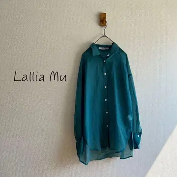 Lallia Mu 시어 셔츠 블라우스 K80
