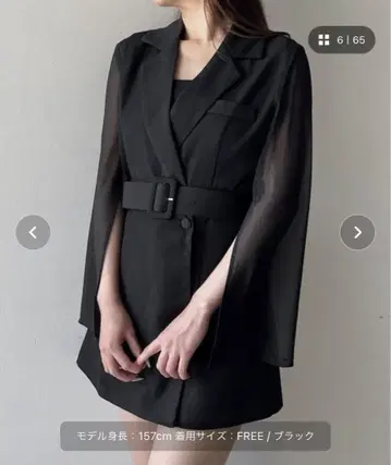 NOMAE 시어 슬리브 테일러드 원피스