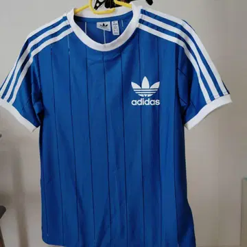 adidasT 셔츠 블루/화이트 사이즈 M