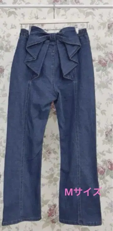 M 시마무라 백 리본 플레어 데님 maki's closet maki