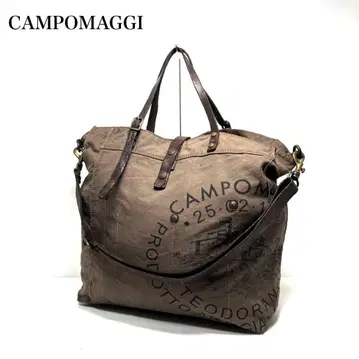CAMPOMAGGI 캄포마지 캔버스 가죽 2way 토트백