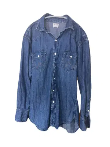 빈티지 Wrangler 데님 웨스턴 셔츠 60s