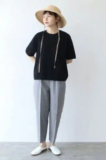 yuni 코튼 다운프루프 벤트 헴 팬츠 그레이 S 유니