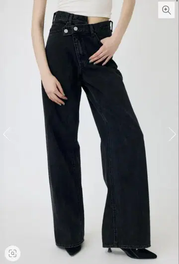 moussy CROSS WAIST WIDE STRAIGHT 블랙 0
