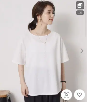 ITS'DEMO [접촉 냉감/세탁기 OK] 컷 조젯 티셔츠