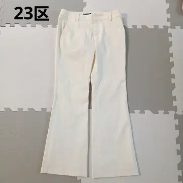 23구 플레어 팬츠 와이드 팬츠 화이트 38