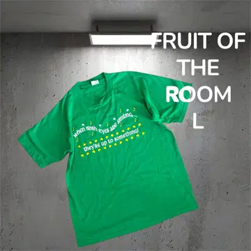 FRUIT OF THE ROOM 티셔츠 L 그린 빈티지
