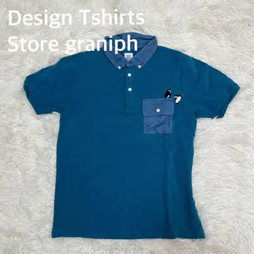 Design Tshirts Store graniph 반팔 피케 셔츠 블루