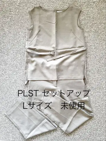 [미사용] PLST 셋업 L 사이즈 허리밴딩 베이지