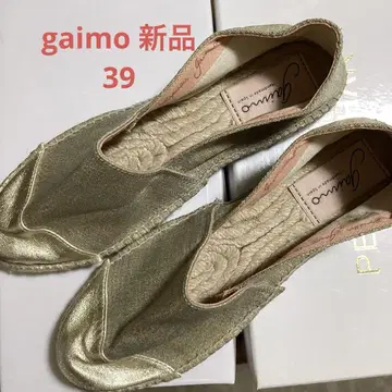 미사용 새상품 gaimo 에스파드리유 슬립온 39 골드 베이지
