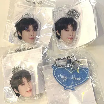 TREASURE 정환 캡슐 토이 얼굴 아크링 키링 세트