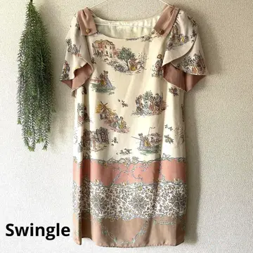 Swingle 스윙글 빈티지풍 인형 걸리시 원피스 럭셔리