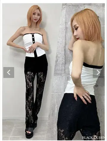 BLACK QUEEN 블랙 레이스 플레어 팬츠