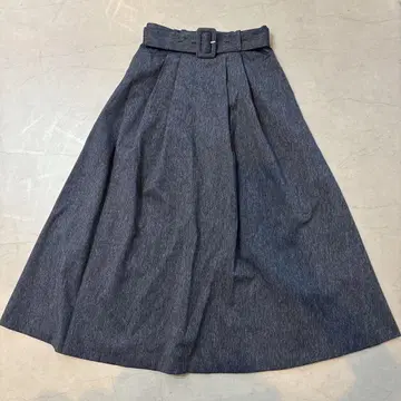 ZARA 데님 롱 플레어 스커트 XS