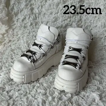 뉴 락 스타일 통굽 스니커즈 화이트 23.5cm 하이컷