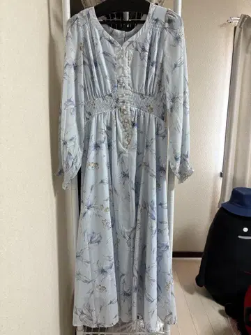 토코 클로젯 꽃무늬 긴팔 롱 원피스