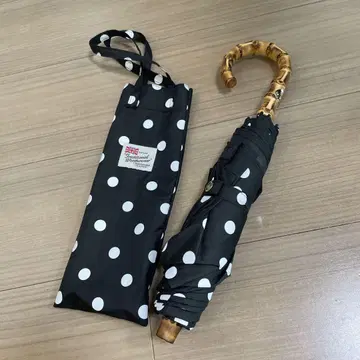 TWW UMBRELLA BAMBOO MINI 블랙 도트