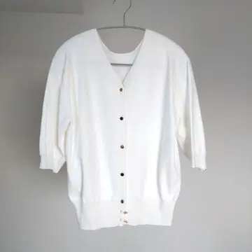 PLST UV 컷 레이온 블렌드 백 버튼 2WAY 가디건 스웨터