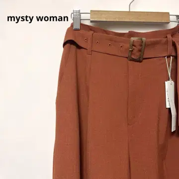mysty woman 벨트 포함 와이드 팬츠