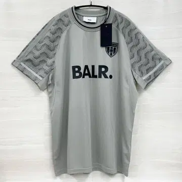택 포함 미사용! BALR. 로고 프린트 티셔츠 L 그레이 반팔