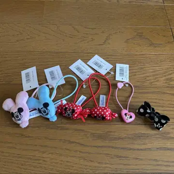 미키 미니 머리끈 반지 6개 세트