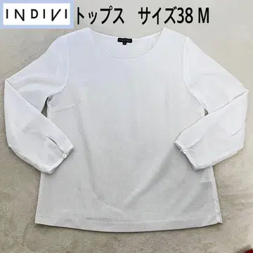 인디비 상의 긴팔 블라우스 화이트 38 M