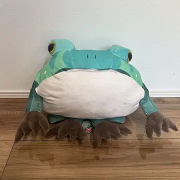 모치코와 큰 아메후쿠라 개구리 봉제 인형 민트