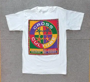 CROSS CULTURE 티셔츠 90s Made in USA 화이트