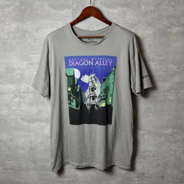 Harry Potter DIAGON ALLEY 프린트 티셔츠 XL 회색
