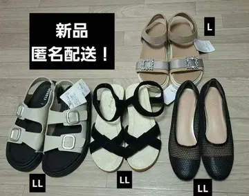 베이지 버클 샌들 여성용 묶음 판매 4세트 새상품 LL L