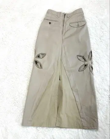 77circa 나나나나사카 리메이크 치노 롱 스커트 꽃무늬 컷워크