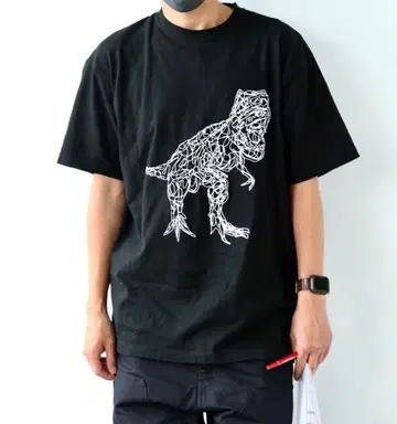 RE:DINOSAUR 한 번에 그린 공룡 티셔츠 XL
