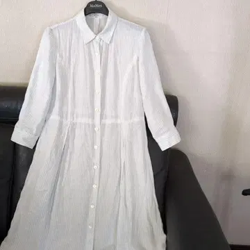 SCAPA 스트라이프 셔츠 원피스 40