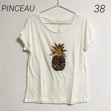 0332 PINCEAU 빵소 준 새상품 스팽글 자수 티셔츠