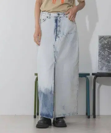 jeanasis 지나시스 센터 슬릿 롱 스커트