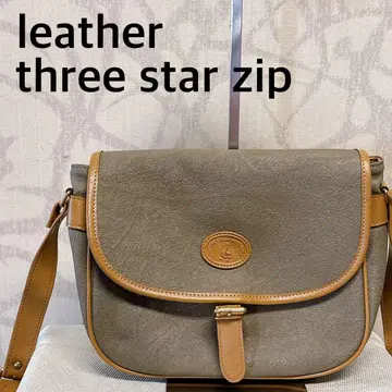 가죽 three star zip 숄더백 일본제 R